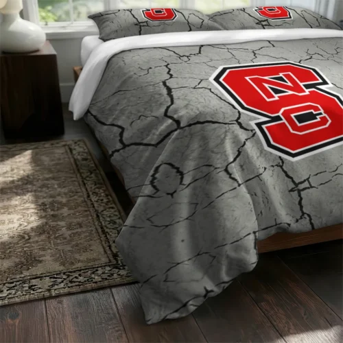 Nc State Wolfpack Cracked Texture Bedding Set Fashion Forward