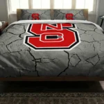 Nc State Wolfpack Cracked Texture Bedding Set Best Selling