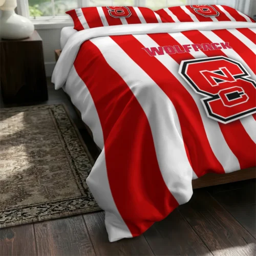 Nc State Wolfpack Stripe Style Bedding Set Fashion Forward