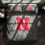Nebraska Cornhuskers Cracked Texture Bedding Set Best Selling