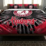 Nebraska Cornhuskers Sunburst Splatter Bedding Set Best Selling