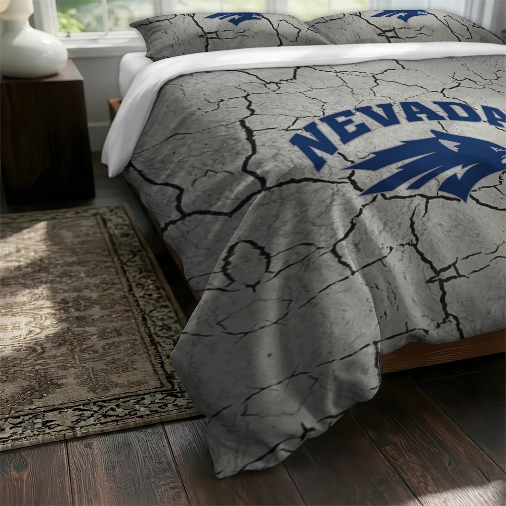 Nevada Wolf Pack Cracked Texture Bedding Set Fashion Forward Nevada Wolf Pack Cracked Texture Bedding Set Fashion Forward