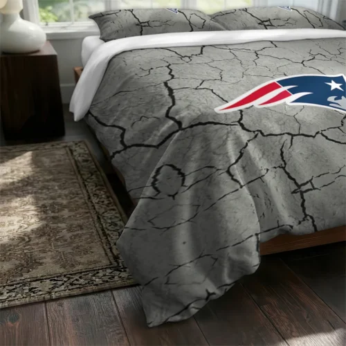 New England Patriots Cracked Texture Bedding Set Fashion Forward