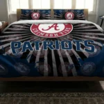New England Patriots Sunburst Splatter Bedding Set Best Selling