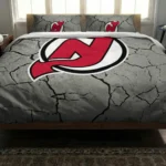 New Jersey Devils Cracked Texture Bedding Set Best Selling