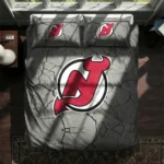 New Jersey Devils Cracked Texture Bedding Set Best Selling