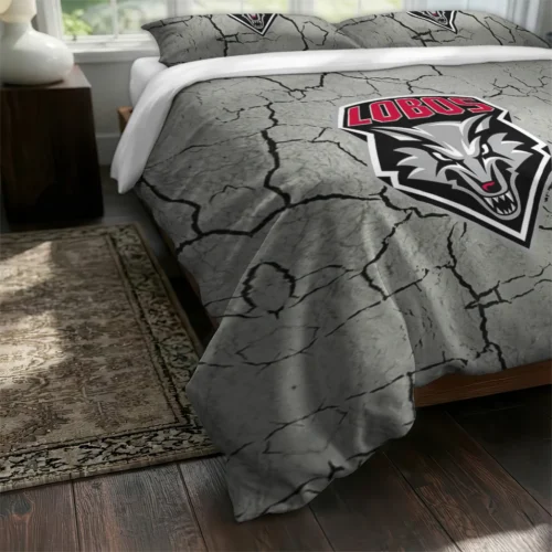 New Mexico Lobos Cracked Texture Bedding Set Fashion Forward