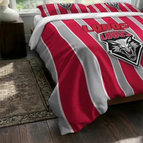 New Mexico Lobos Stripe Style Bedding Set Fashion Forward