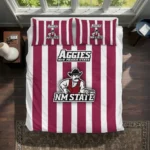 New Mexico State Aggies Stripe Style Bedding Set Best Selling