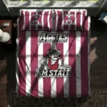 New Mexico State Aggies Stripe Style Bedding Set Best Selling