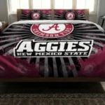 New Mexico State Aggies Sunburst Splatter Bedding Set Best Selling