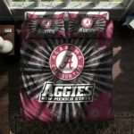 New Mexico State Aggies Sunburst Splatter Bedding Set Best Selling