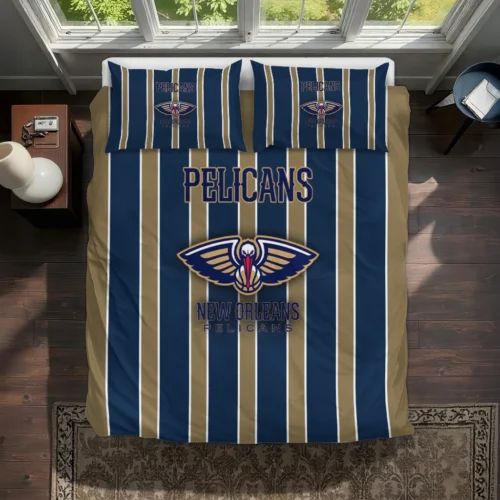 New Orleans Pelicans Stripe Style Bedding Set Best Selling