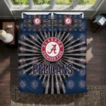 New Orleans Pelicans Sunburst Splatter Bedding Set Best Selling