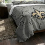 New Orleans Saints Cracked Texture Bedding Set Best Selling