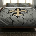 New Orleans Saints Cracked Texture Bedding Set Best Selling