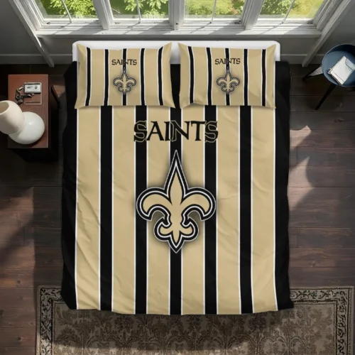 New Orleans Saints Stripe Style Bedding Set Best Selling