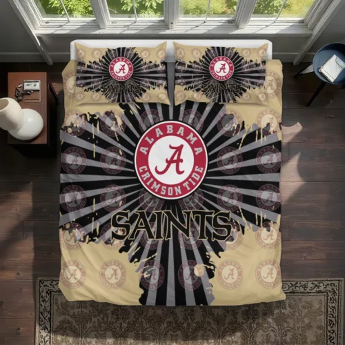 New Orleans Saints Sunburst Splatter Bedding Set Best Selling