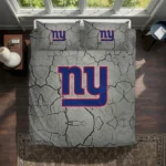 New York Giants Cracked Texture Bedding Set Best Selling