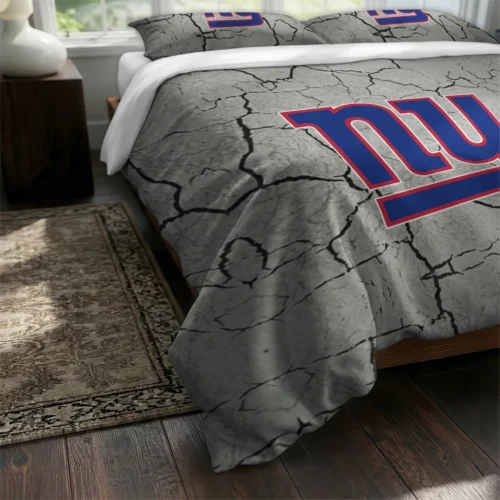 New York Giants Cracked Texture Bedding Set Fashion Forward