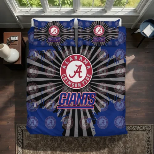 New York Giants Sunburst Splatter Bedding Set Best Selling