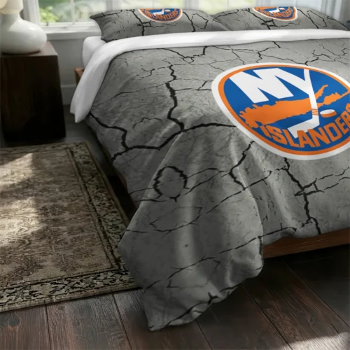 New York Islanders Cracked Texture Bedding Set Fashion Forward