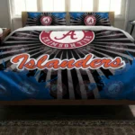 New York Islanders Sunburst Splatter Bedding Set Best Selling