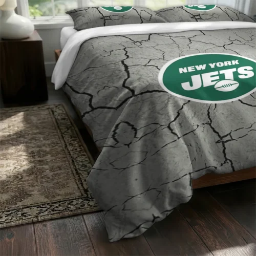 New York Jets Cracked Texture Bedding Set Fashion Forward