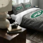 New York Jets Cracked Texture Bedding Set Best Selling