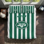 New York Jets Stripe Style Bedding Set Best Selling