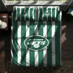 New York Jets Stripe Style Bedding Set Best Selling
