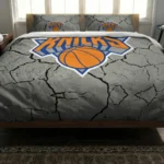 New York Knicks Cracked Texture Bedding Set Best Selling