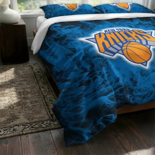 New York Knicks Red Mist Bedding Set Fashion Forward