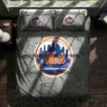 New York Mets Cracked Texture Bedding Set Best Selling