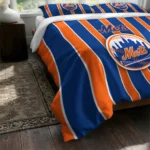 New York Mets Stripe Style Bedding Set Best Selling