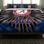 New York Mets Sunburst Splatter Bedding Set Best Selling