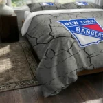 New York Rangers Cracked Texture Bedding Set Best Selling