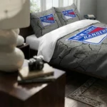 New York Rangers Cracked Texture Bedding Set Best Selling