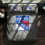 New York Rangers Cracked Texture Bedding Set Best Selling