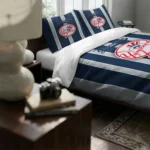 New York Yankees Stripe Style Bedding Set Best Selling