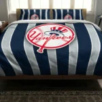 New York Yankees Stripe Style Bedding Set Best Selling