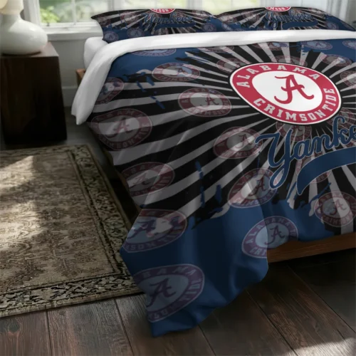 New York Yankees Sunburst Splatter Bedding Set Fashion Forward