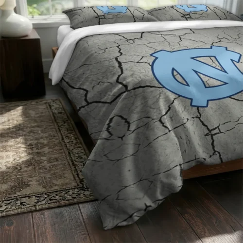 North Carolina Tar Heels Cracked Texture Bedding Set Fashion Forward