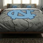North Carolina Tar Heels Cracked Texture Bedding Set Best Selling