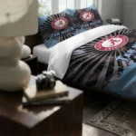 North Carolina Tar Heels Sunburst Splatter Bedding Set Best Selling
