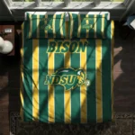 North Dakota State Bison Stripe Style Bedding Set Best Selling