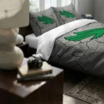 North Texas Mean Green Cracked Texture Bedding Set Best Selling