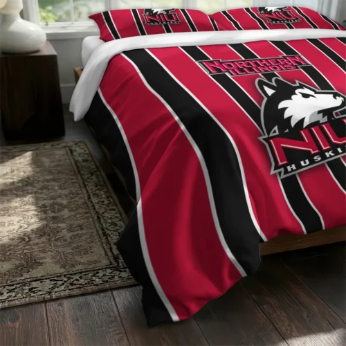 Northern Illinois Huskies Stripe Style Bedding Set Fashion Forward