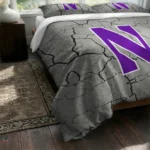 Northwestern Wildcats Cracked Texture Bedding Set Best Selling