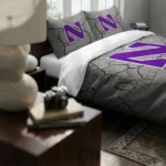Northwestern Wildcats Cracked Texture Bedding Set Best Selling